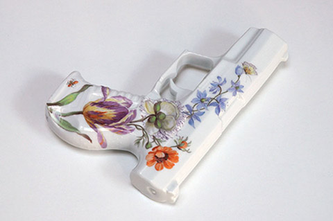PP/C Symbol of fragility of life, vanity of beauty and pleasure. The delicate porcelain with bouquet of flowers artwork is an unusual present.