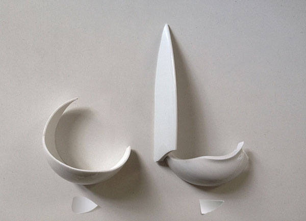 Wall hanging artwork: Arabic calligraphy in porcelain by YLS Yvonne Lee Schultz: door_باب